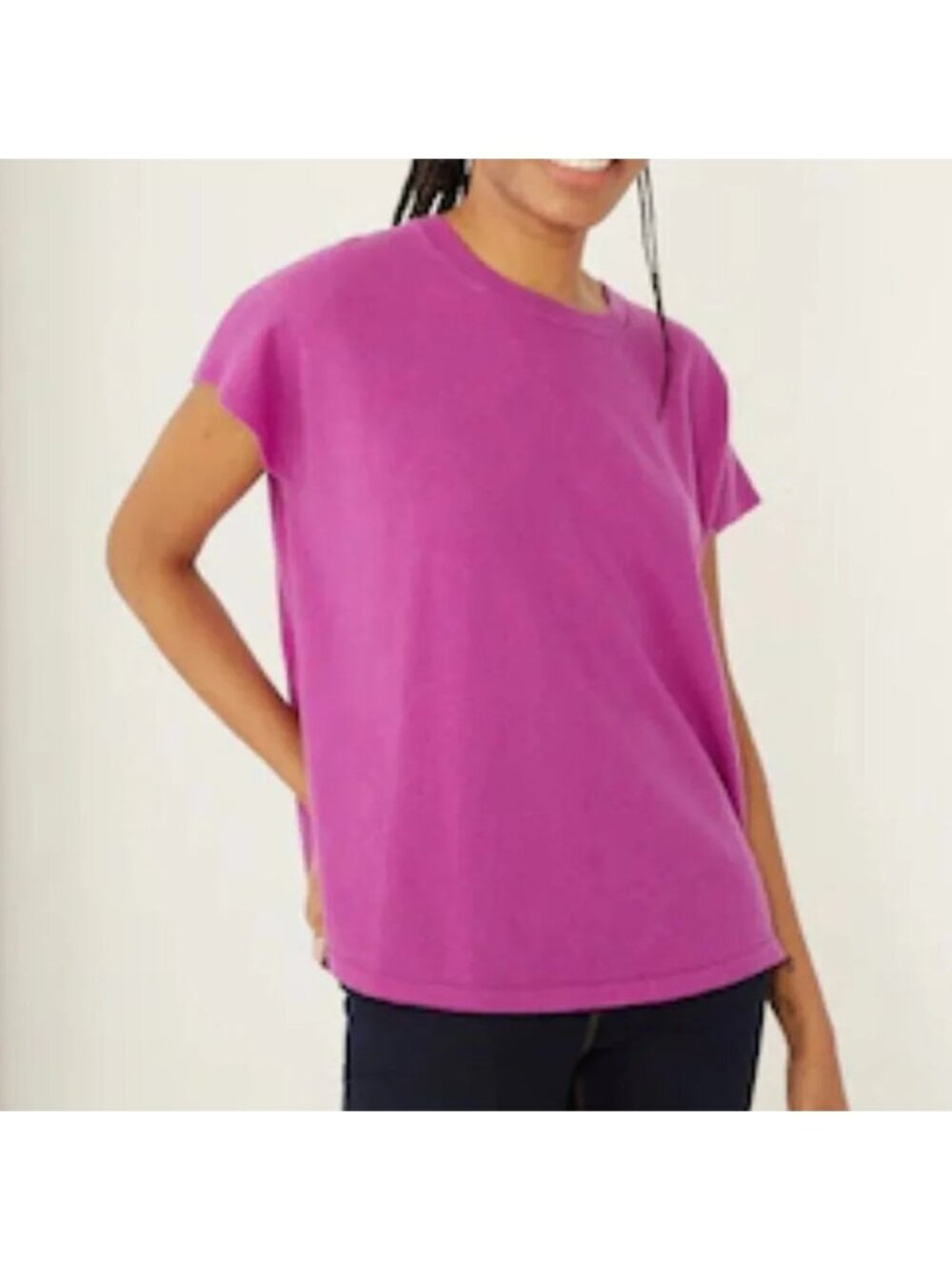 NEW Bellina Purple Merino Wool Cashmere Sweater - Medium
